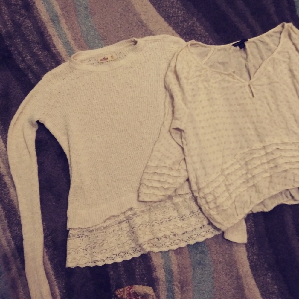 Lot of 6 ladies shirts size small. Hollister, American Eagle and OldNavy brands.